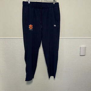 Women's Under Armour Jogger Pants Size L Navy Blue Auburn Lacrosse Club NWT NEW